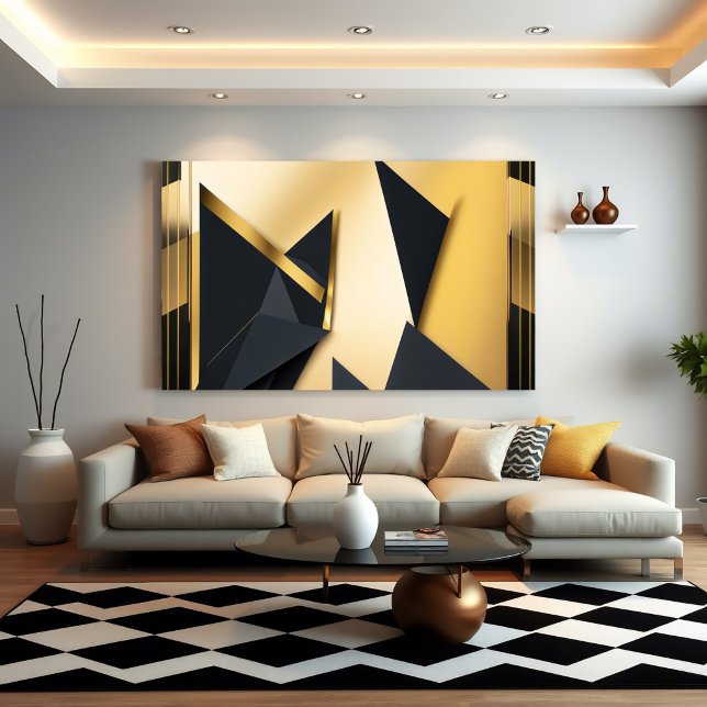 Guldskiktad geometri poster (Skapare uppladdad)