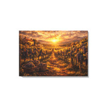 Guldskörd vingård druvor vin väggkonst