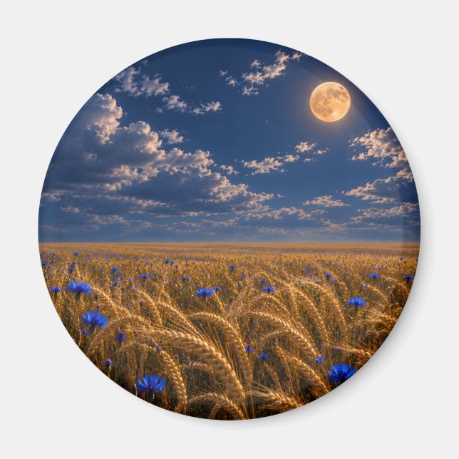 Guldskördemåne Magnet (Framsidan)