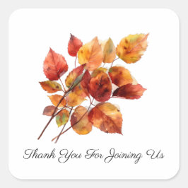 Guldskördens blad: Höstens akvarell, specialbestäl Fyrkantigt Klistermärke