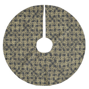 Guldskrapa Gyllene Modern Glamour Unik Elegant Julgransmatta Borstad Polyester