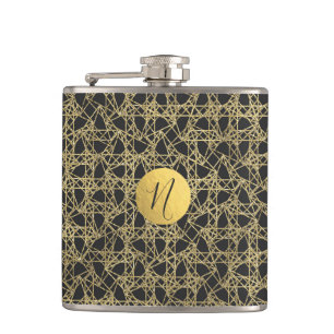 Guldskrapa Gyllene Modern Glamour Unik Monogram Fickplunta