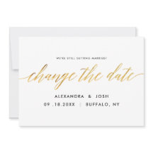 Guldskript Ändra datum Bröllopsuppskjutning