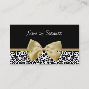Guldslinga Leopard Boutique Visitkort