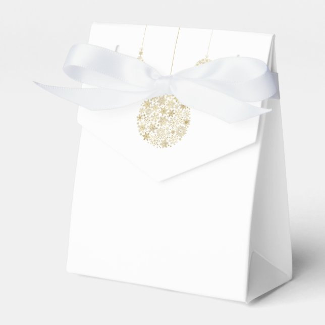 Guldsmycken Julfirande Present Presentaskar (Framsidan Sidan)