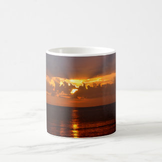 guldsolnedgång kaffemugg