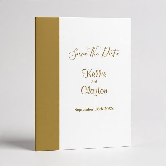 Guldstång Minimalistisk Modern Inbjudningar (Skapare uppladdad)