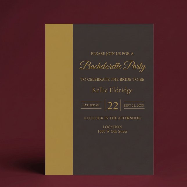 Guldstapel Minimalistisk Modern Sängkammarparty Inbjudningar (Skapare uppladdad)