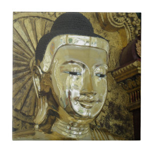 Guldstaty av Buddha Inspirerande Kärlek Kakelplatta