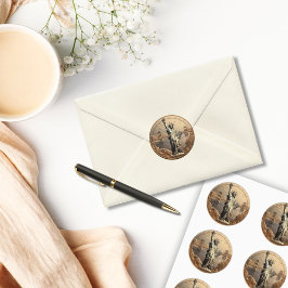 Guldstaty Liberty Mynt Kuvert Sigill Patriot Runt Klistermärke