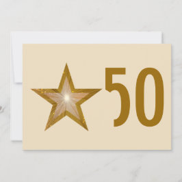 Guldstjärna '50' årsjubileums inbjudan kräm