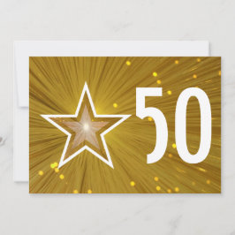 Guldstjärna '50' jubileumsinbjudan inbjudningar