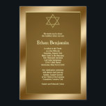 Guldstjärna David Bar Mitzvah Inbjudningar<br><div class="desc">Guldstjärna David Bar Mitzvah-inbjudningar.</div>