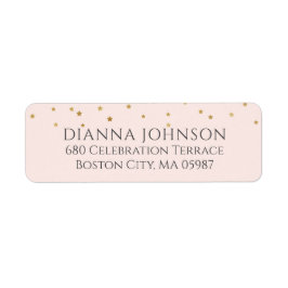 Guldstjärna returadress Rosé Etikett