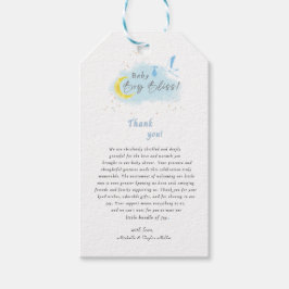 Guldstjärnblänkande Baby Boy Bliss Stork Specialle Presentetikett