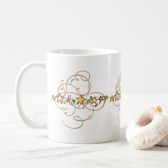 Guldstjärnor Mugg (Med munk)
