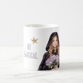 Guldstjärnor Var Magiska Rödhåriga Kvinnliga Kaffemugg