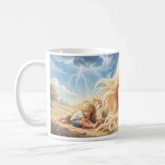Guldstorm av barndoms kärleksfantasi-mugg kaffemugg (Vänster)