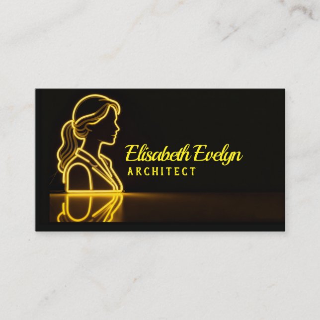 Guldstrimmig nåd: En reflekterande siluett Visitkort (Framsida)