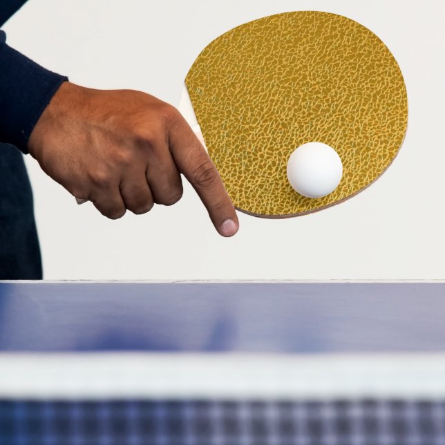 Guldstruktur Pingisracket – Heltryckt Stil (Insitu)