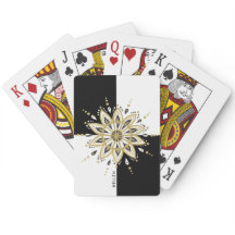 Guldsvarten & vit cirklar mandalaen