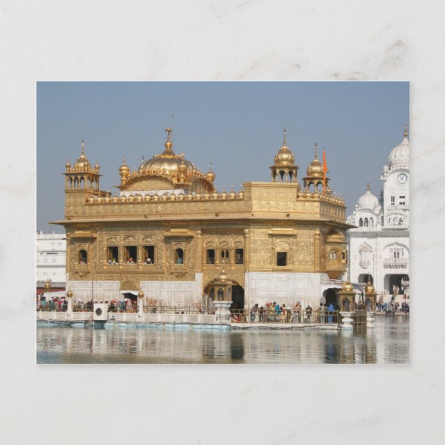 Guldtempel Harmandir Sahib Amritsar Norra Indien Vykort (Framsida)