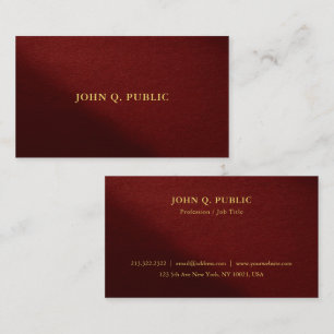 Guldtext Modern Elegant Professionell Lyx Visitkort