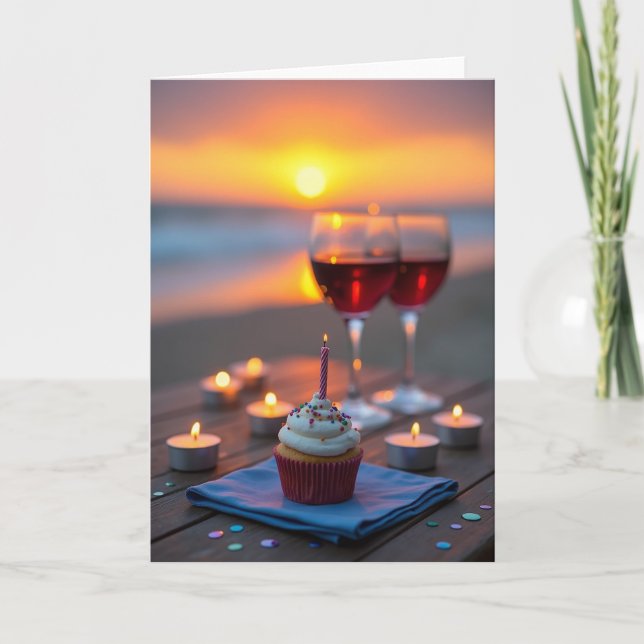 Guldtimme Cupcake-kort Kort (Framsida)