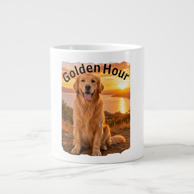 Guldtimme strandmugg jumbo mugg (Framsidan)