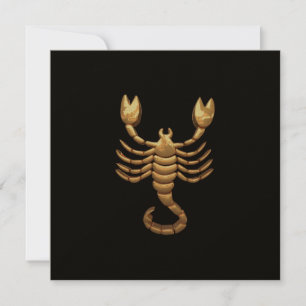 Guldton Skorpion Symbol Stjärntecken Inbjudningar