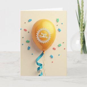 Guldtråd Ballong Kort