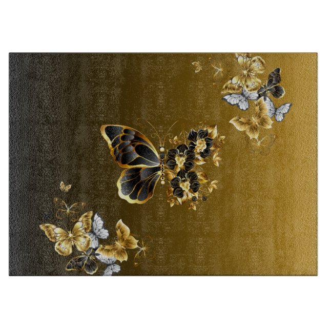 Guldtransformation – Blommig fjärilskonst (Framsidan)