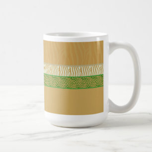 Guldtryck av vilda djurs päls kaffemugg
