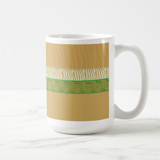 Guldtryck av vilda djurs päls kaffemugg (Höger)