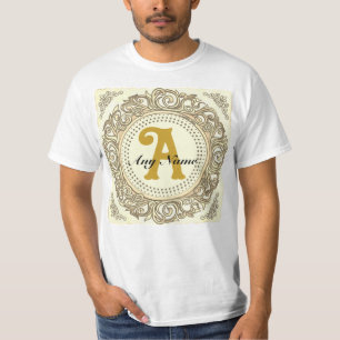 Guldutsmyckad monogram t-shirt