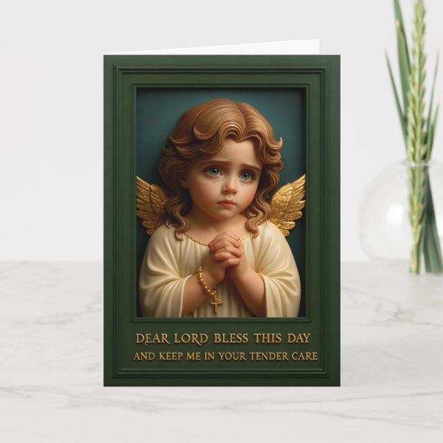 ”Guldvingar av morgonbön” Kort (Framsida)