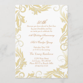 Guldvirvel 50-års bröllopsjubileum Inbjudan