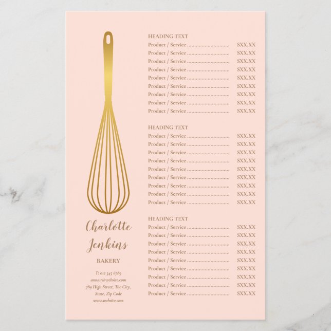 Guldvisp Catering Rosabrunt Servicemeny Flygblad (Framsidan)