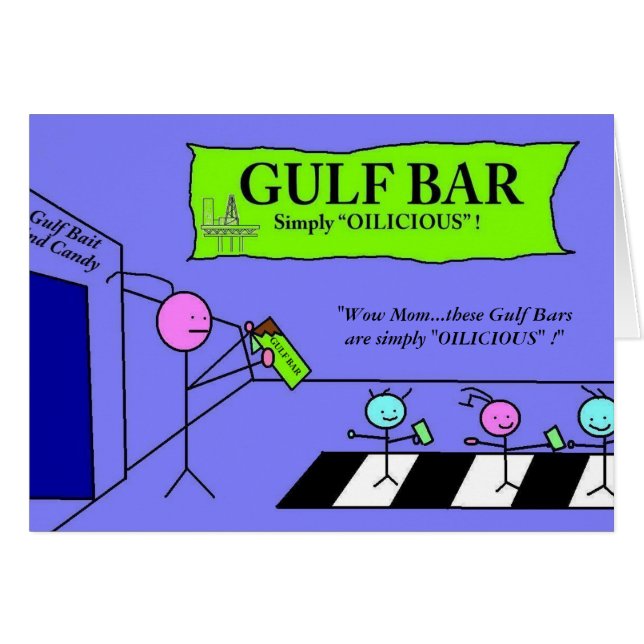 Gulf Bar...Enkelt "oljigt" ! OBS Kort (Framsidan Horizontal)