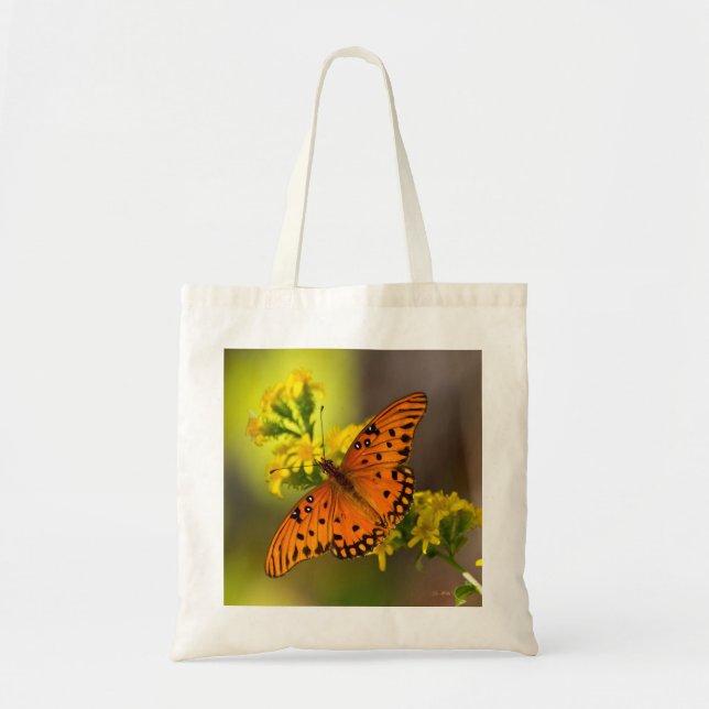 Gulf Fritillary aka Passionsfjäril på Gullris Tygkasse (Framsidan)