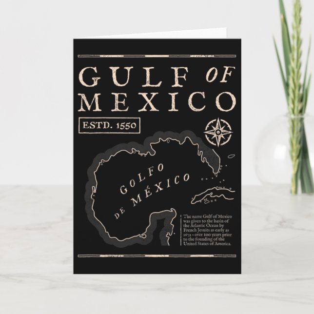 Gulf Of Mexico 1672 Historisk Karta  Kort (Framsida)