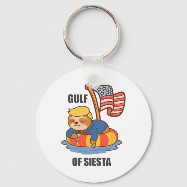 Gulf Of Siesta Rolig Trump Trögdjur  Nyckelring (Framsida)
