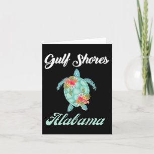 Gulf Shores Alabama Havssköldpadda Familje Semeste Kort