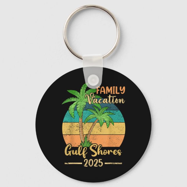 Gulf Shores Beach Alabama Familjesemester 2025 Som Nyckelring (Framsida)