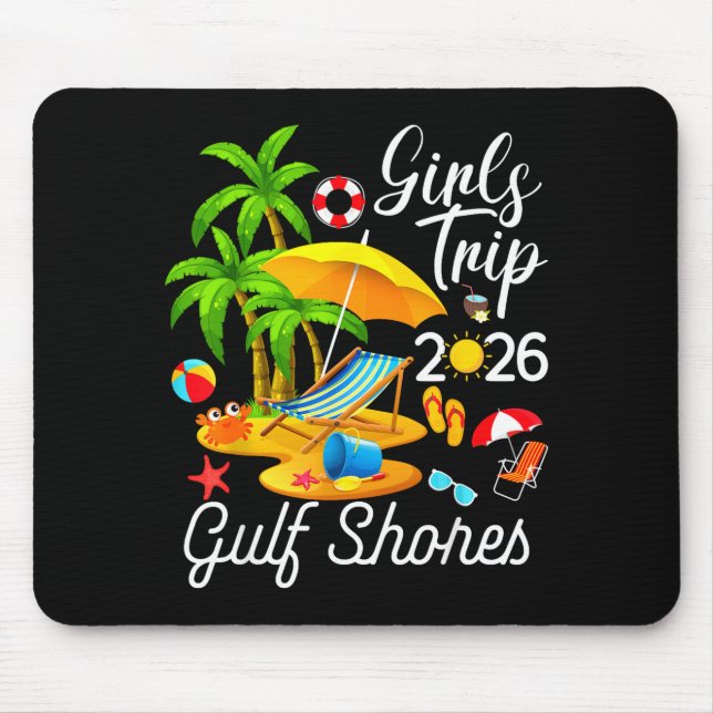 Gulf Shores Beach Alabama Sommar Konstverk Musmatta (Framsidan)
