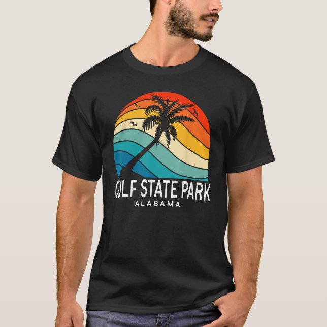 Gulf State Park Alabama Tropical Beach Palm Tree S T Shirt (Framsida)