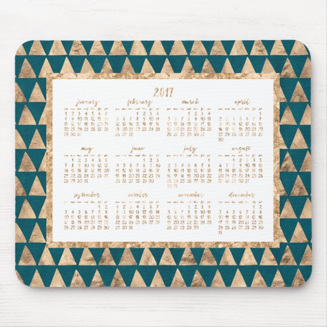 Gulfenad årskalender 2017 Mus mattor bensin Musmatta (Framsidan)