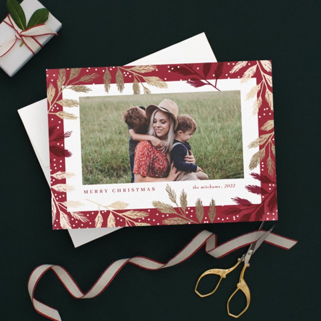 Gulfenad olja Grenar 3 Photo jul Julkort (Skapare uppladdad)