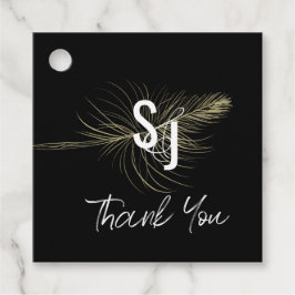 Gulfenad olja Hand plockade Bröllop Feather Bröllo Gåvor Etiketter