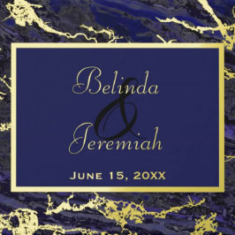 Gulfenad olja och marinblå Bröllop